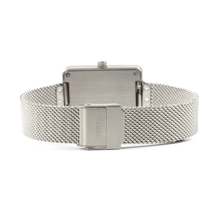 Square Ladies Quartz Watch Stainless Steel Timepiece