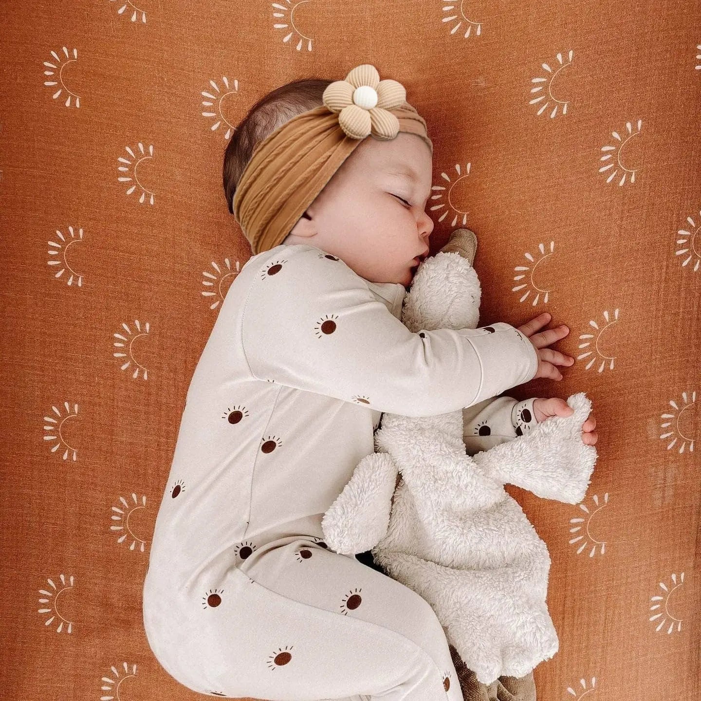 Newborn Baby Flower Nylon Headband For Girls Turban Style Hair Accessories