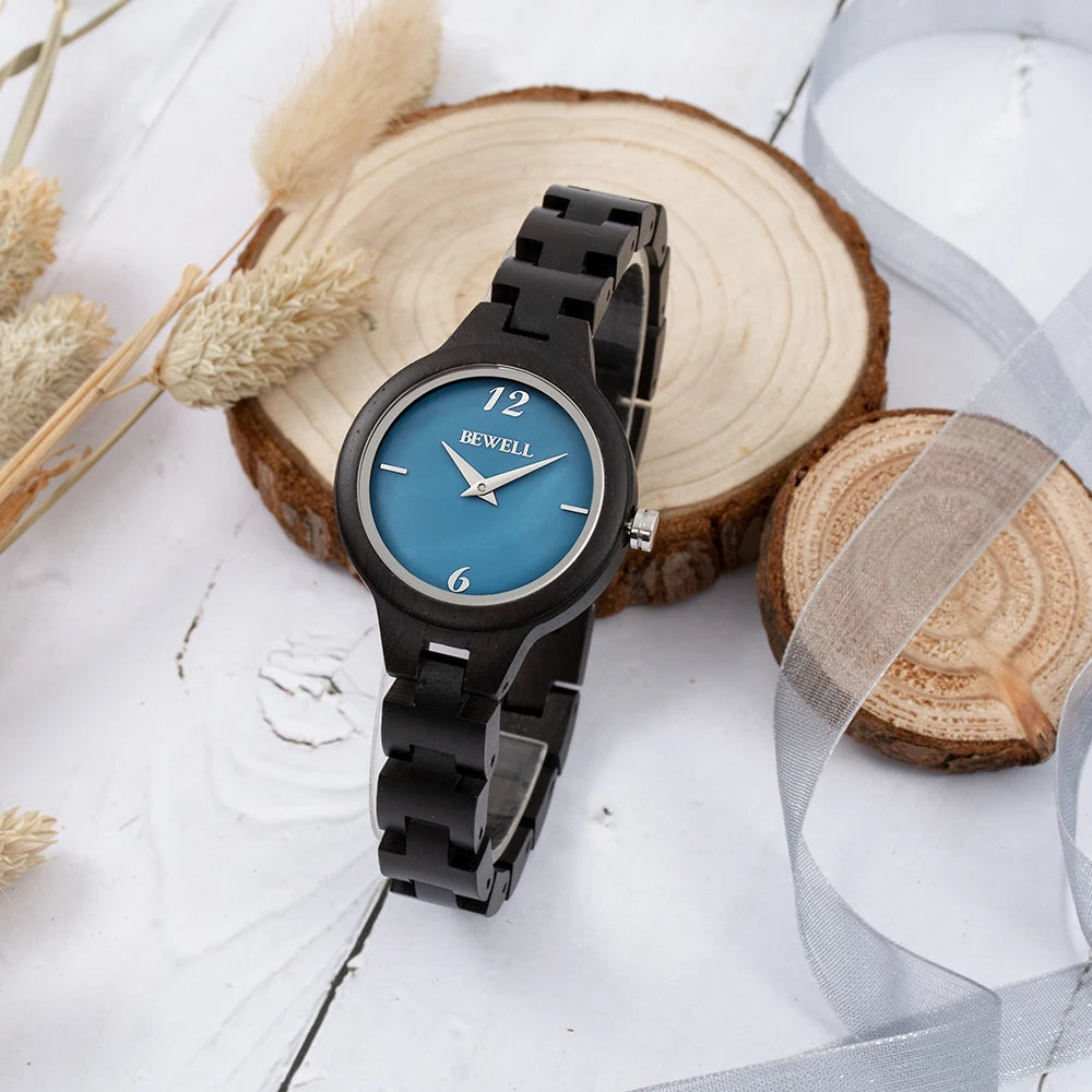 Natural Wood Watch For Women Wolkenstein 33mm Quartz