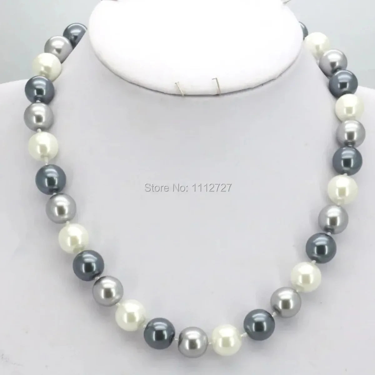 Orange 10mm Glass Pearl Bead Jewelry Set Necklace Bracelet Earrings For Women Girls