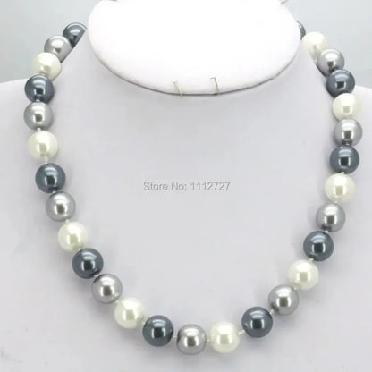 Orange 10mm Glass Pearl Bead Jewelry Set Necklace Bracelet Earrings For Women Girls