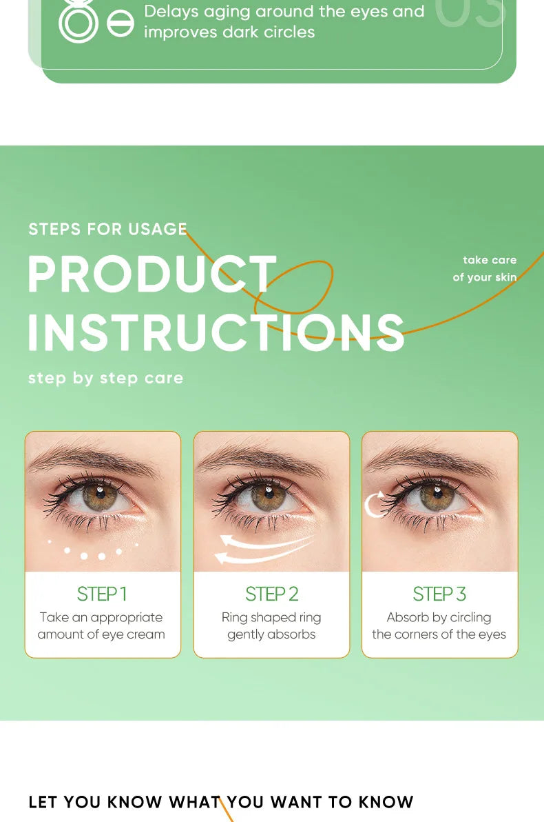 SADOER Aloe Vera Eye Cream For Dark Circles And Puffiness Moisturizing