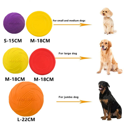 OUZEY Bite Resistant Flying Disc for Dogs Outdoor Interactive Training Toy