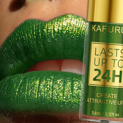 14 Colors Glitter Metallic Lip Glaze Set Waterproof Long Lasting Lip Gloss