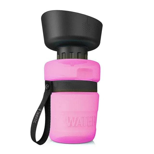 Portable Dog Water Bottle With Foldable Travel Bowl BPA Free For Pets