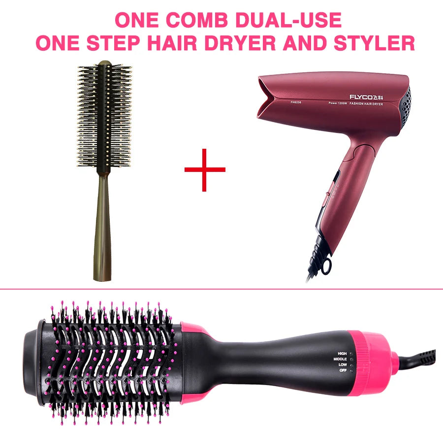 Multi Function Hair Dryer Brush 4 In 1 Styling Tools Styler Volumizer Hot Air Straightener Brush For All Hair