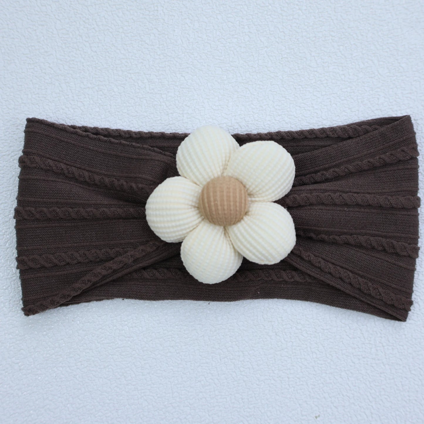 Newborn Baby Flower Nylon Headband For Girls Turban Style Hair Accessories