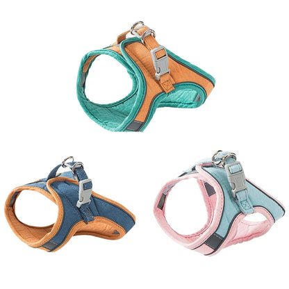Breathable Cat Harness Leash Set With Reflective Strip For Cats And Small Dogs