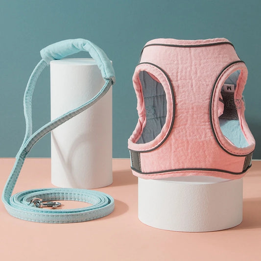 Breathable Cat Harness Leash Set With Reflective Strip For Cats And Small Dogs