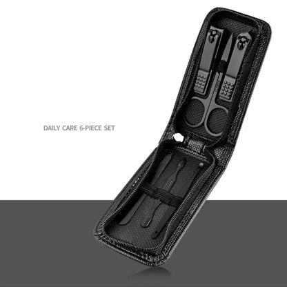 Stainless Steel Nail Clippers Set 6 Piece Portable Manicure Tools For Men Women High End Household