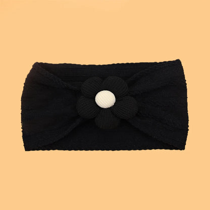 Newborn Baby Flower Nylon Headband For Girls Turban Style Hair Accessories