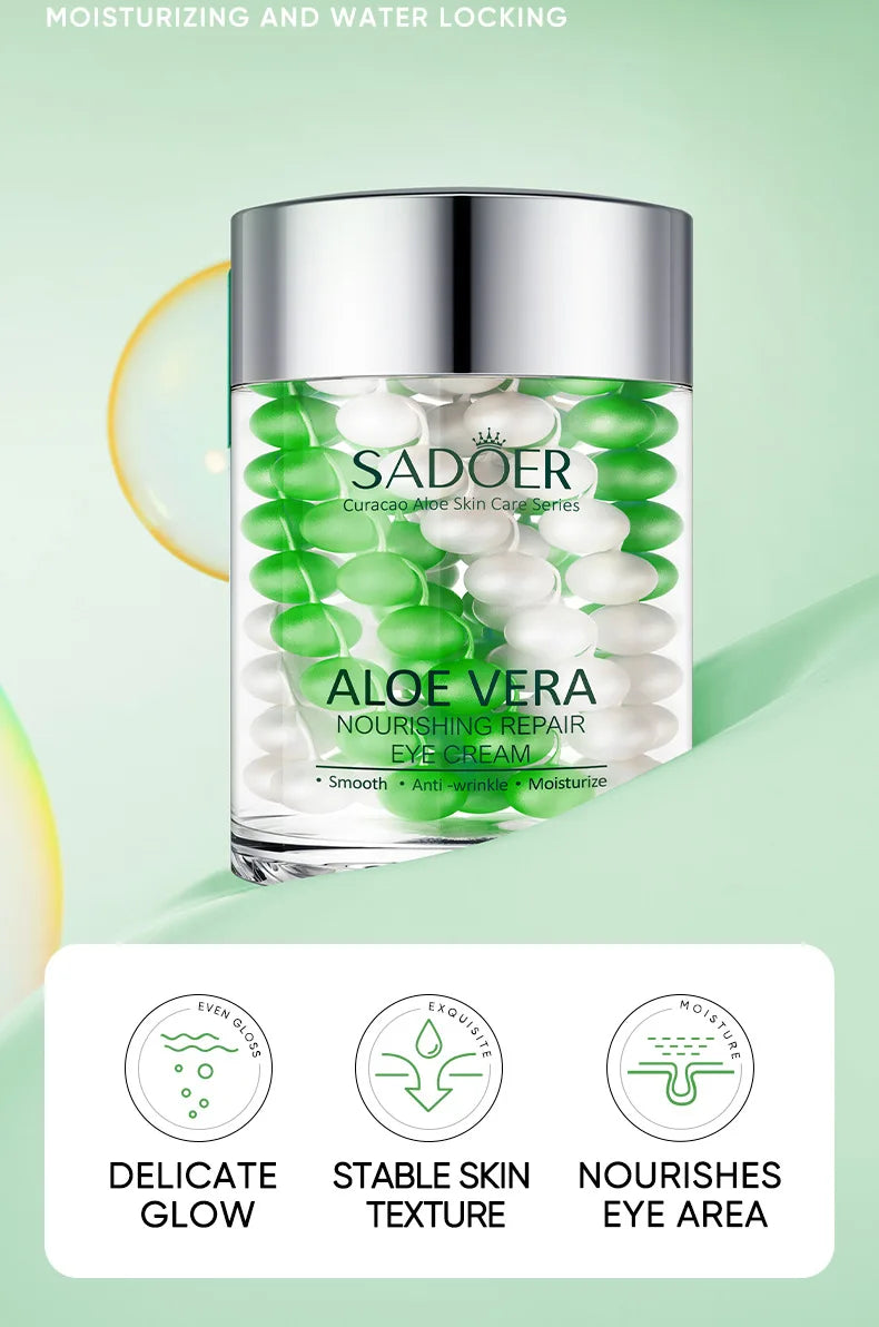 SADOER Aloe Vera Eye Cream For Dark Circles And Puffiness Moisturizing