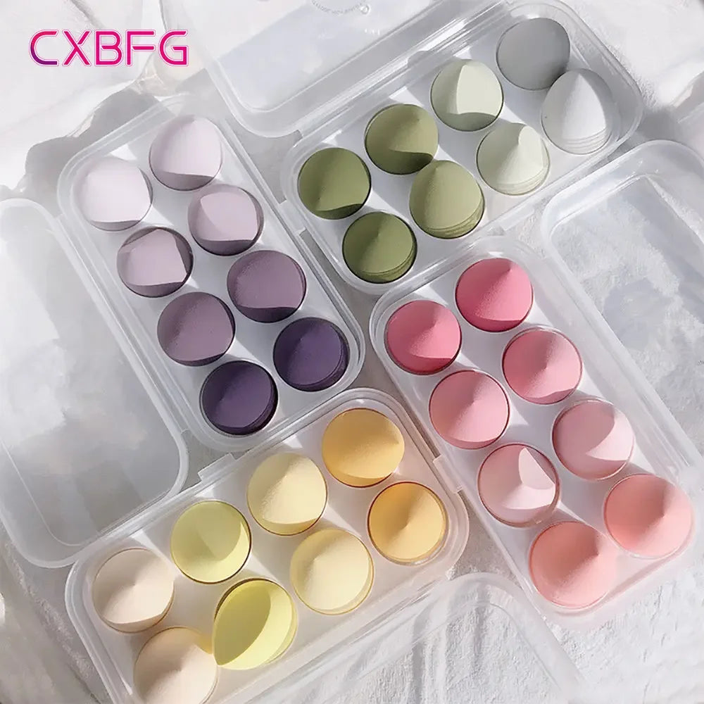 4 Or 8 Pieces Makeup Sponges Blender Beauty Egg Cosmetic Puff Foundation Sponges