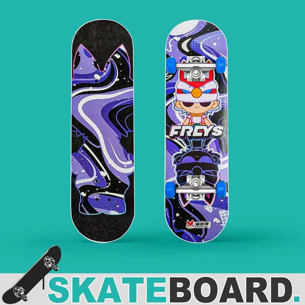 30 Inch Double Kick Skateboard For Teens And Beginners High Quality Wood Deck