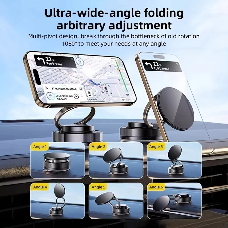 Newest 360 Degree Rotating Magnetic Car Phone Holder With Vacuum Suction Cup