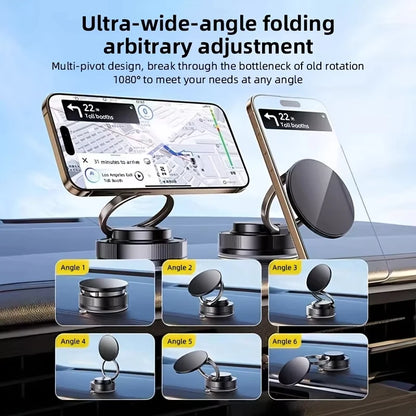 Newest 360 Degree Rotating Magnetic Car Phone Holder With Vacuum Suction Cup