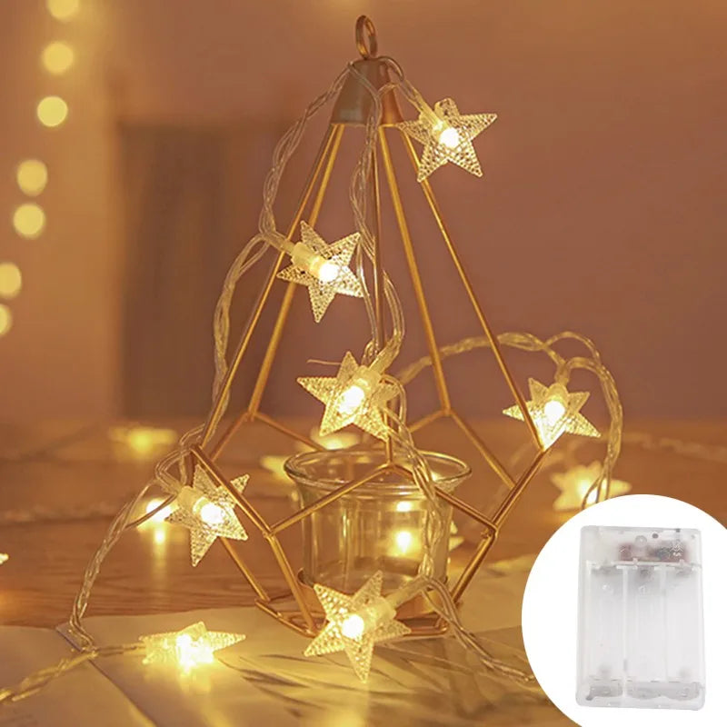 LED String Lights Outdoor Star Chain Lights Fairy Lights Christmas Decor