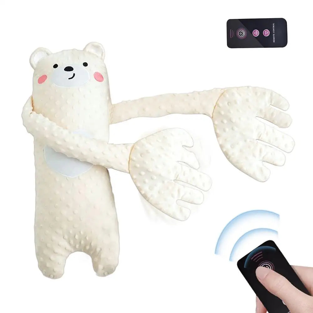 Remote Control Electric Bear Shaped Plush Baby Sleep Toy Sleep Aid Pillow