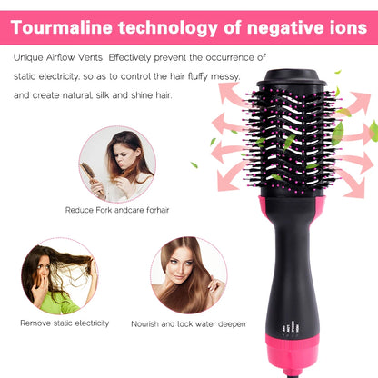 Multi Function Hair Dryer Brush 4 In 1 Styling Tools Styler Volumizer Hot Air Straightener Brush For All Hair