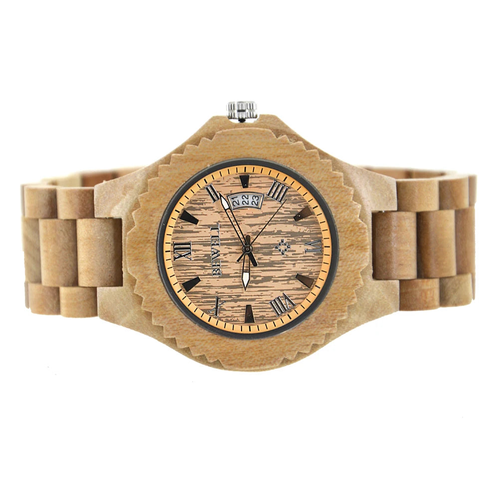 Wooden Watch for Men with Japanese Quartz Movement Design