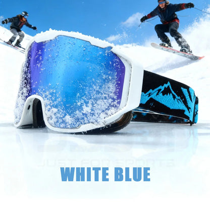 JSJM Double Layer Anti Fog Ski Goggles UV400 Protection for Snowboard Snowmobile