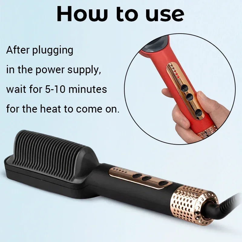 Negative Ion Mini Hair Straightener Hot Comb Anti Scalding No Harm To Hair