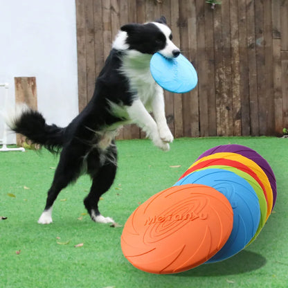 OUZEY Bite Resistant Flying Disc for Dogs Outdoor Interactive Training Toy