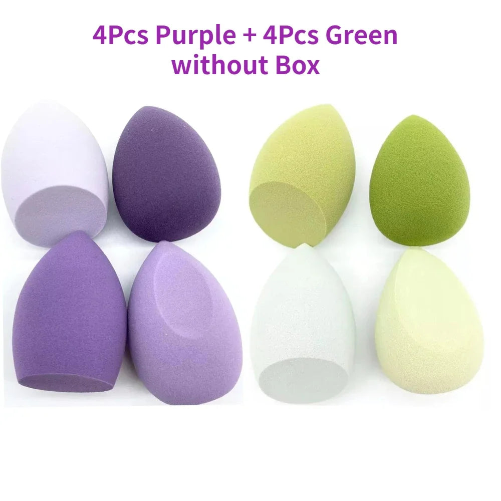 4 Or 8 Pieces Makeup Sponges Blender Beauty Egg Cosmetic Puff Foundation Sponges