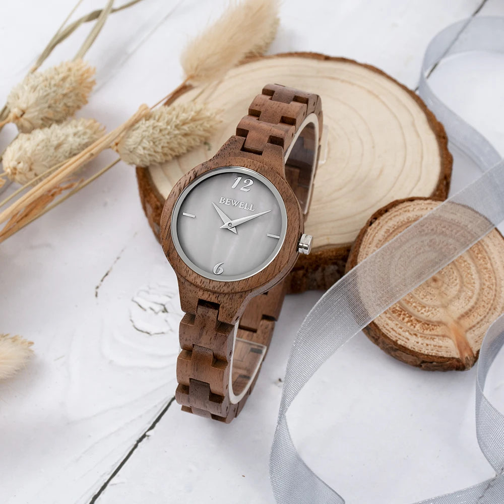 Natural Wood Watch For Women Wolkenstein 33mm Quartz