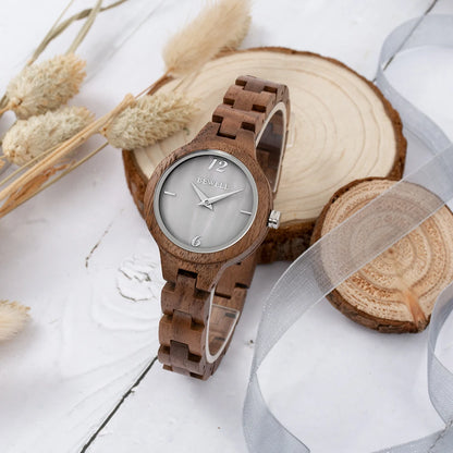 Natural Wood Watch For Women Wolkenstein 33mm Quartz