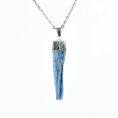 Raw Kyanite Pendant Necklace Positive Energy Crystal Jewelry Unisex Fashion