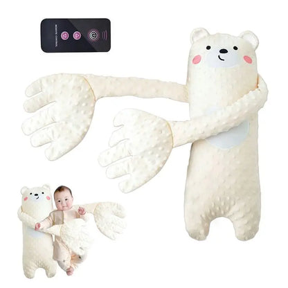 Remote Control Electric Bear Shaped Plush Baby Sleep Toy Sleep Aid Pillow