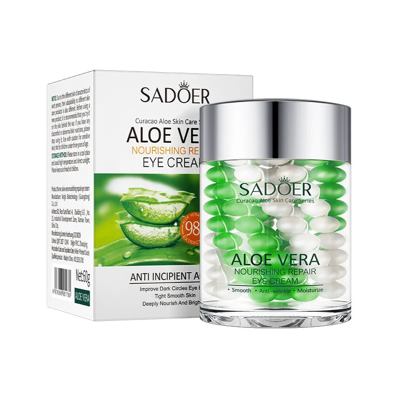 SADOER Aloe Vera Eye Cream For Dark Circles And Puffiness Moisturizing