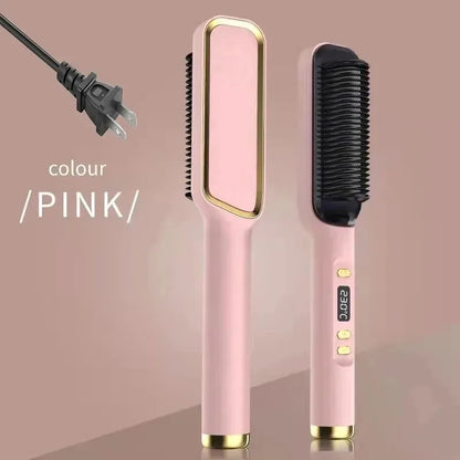 Hair Straightener Brush Electric Hot Comb For Dry And Wet Hair Curly Styling