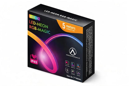 RGBIC LED Neon Strip 5m, Smart LED Light, App Control, Music Sync, IP65 Waterproof, Flexible Neon Rope Light