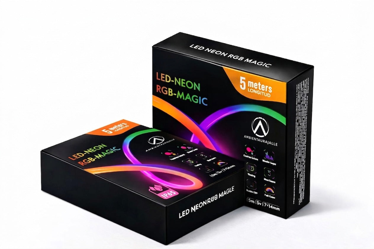 RGBIC LED Neon Strip 5m, Smart LED Light, App Control, Music Sync, IP65 Waterproof, Flexible Neon Rope Light