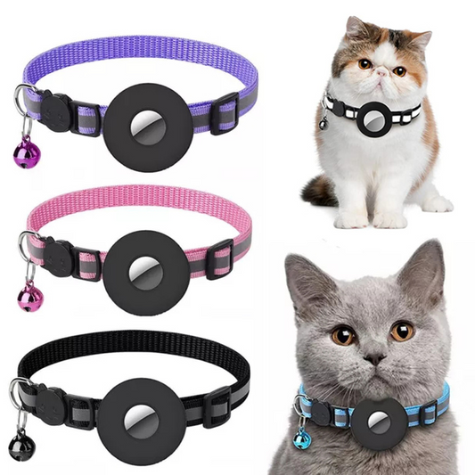 Reflective Nylon AirTag Collar Holder Case Waterproof Protective Cover For Pets