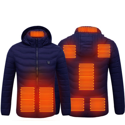 Men’s USB Heated Jacket – Electric Thermal Coat with 3 Heat Levels, Lightweight Windproof Winter Wea