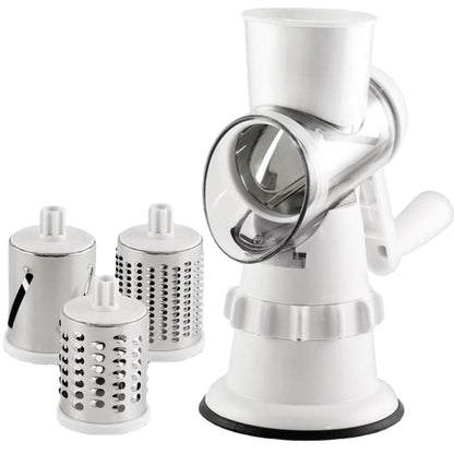 A&J 3-in-1 Roller Vegetable Slicer, Grater &amp; Mandoline Cutter