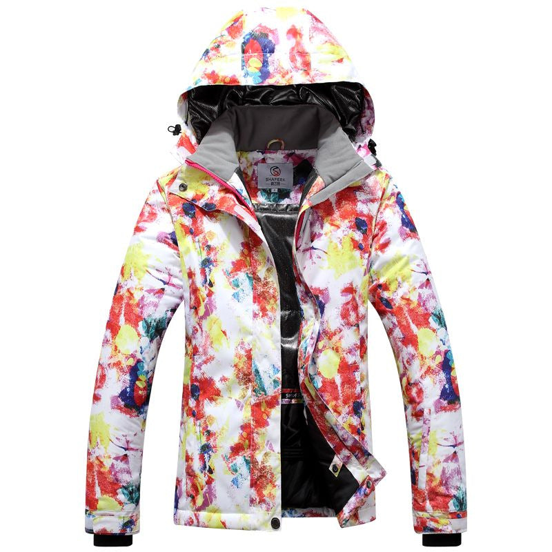 Women's Ski Jacket Waterproof Breathable Warm Cotton Filler Snow Gear