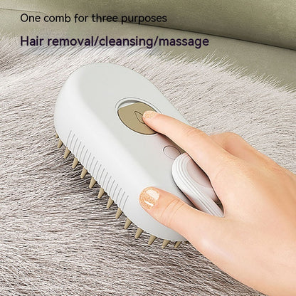 3-In-1 Electric Steam Pet Brush for Cats &amp; Dogs – Grooming, Detangling &amp; Hair Removal