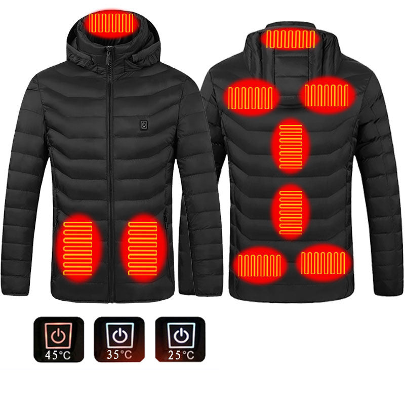 Men’s USB Heated Jacket – Electric Thermal Coat with 3 Heat Levels, Lightweight Windproof Winter Wea
