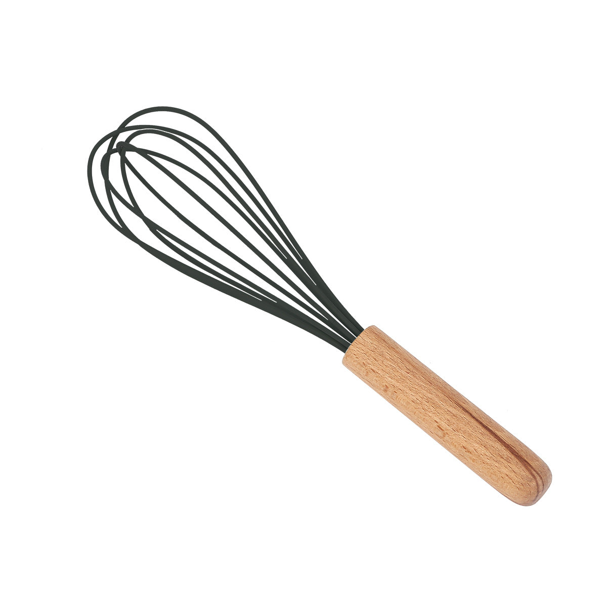Wooden Handle Silicone Cooking Utensils Set with Spatulas Slotted Spoon Whisk