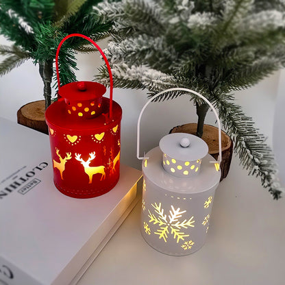 Nordic Style LED Christmas Candle Lanterns With Flickering Electronic Lights
