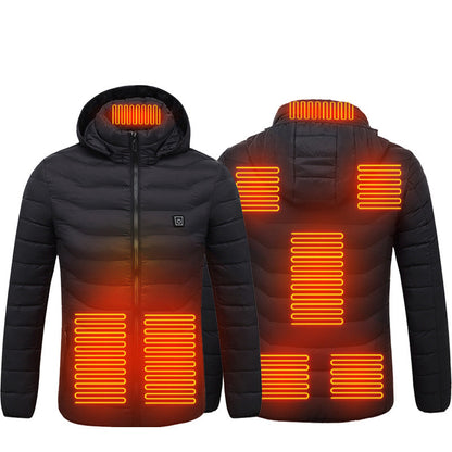Men’s USB Heated Jacket – Electric Thermal Coat with 3 Heat Levels, Lightweight Windproof Winter Wea