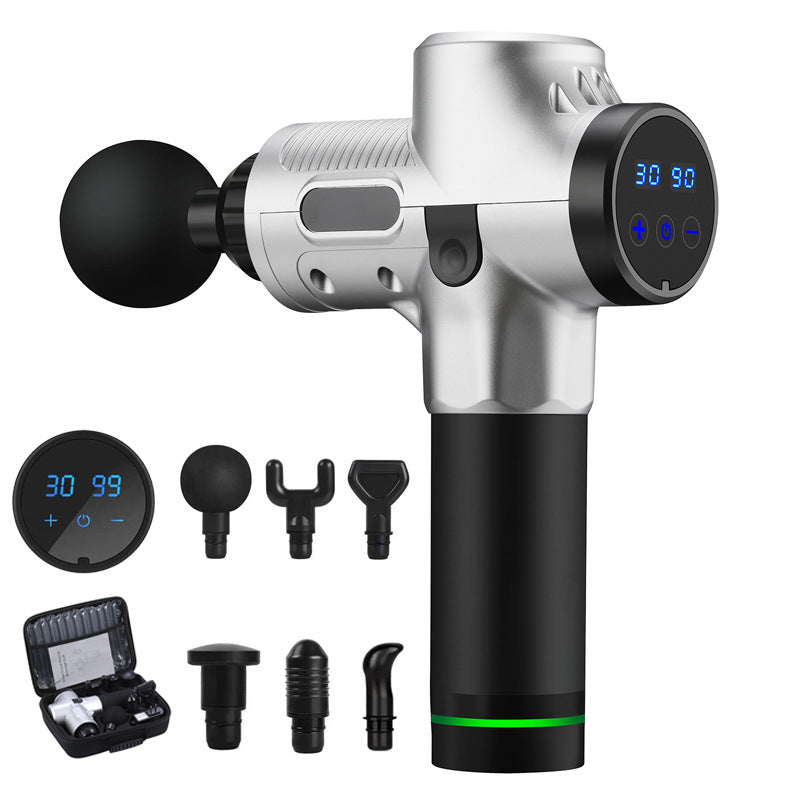 Fascia Gun Percussion Massager With LCD Touch Screen And Brushless Motor