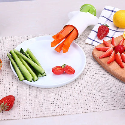 Six-Blade Stainless Steel Vegetable Cutter For Cucumber, Carrot, Strawberry &amp; More