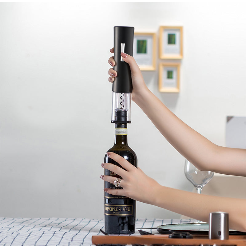 Electric Wine Opener Corkscrew Foil Cutter Set Automatic Bottle Opener