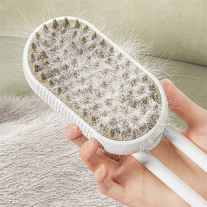 3-In-1 Electric Steam Pet Brush for Cats &amp; Dogs – Grooming, Detangling &amp; Hair Removal