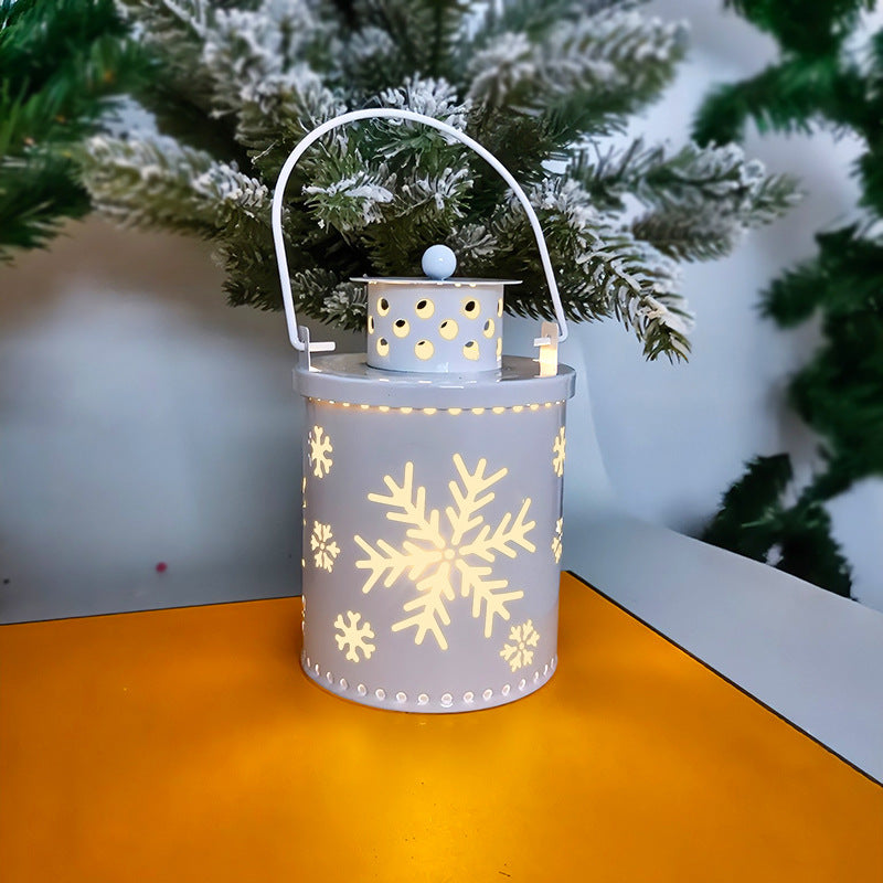Nordic Style LED Christmas Candle Lanterns With Flickering Electronic Lights